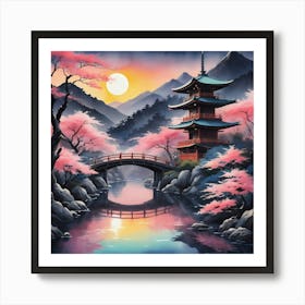 Japanese Pagoda Art Print