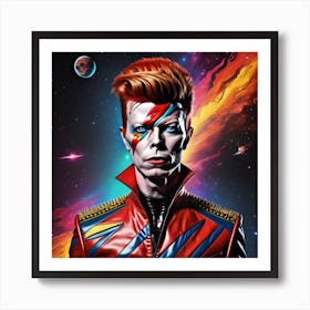 Pop Icon David Bowie Retro Music Poster Art Print