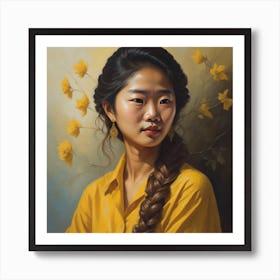 Enchanting  Realism, Paint a captivating portrait 1, that showcases the subject's unique personality and charm. Generated with AI, Art Style_V4 Creative, CFG Scale_10.5, Step Scale_50. Art Print