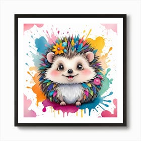 Heidi Happyhog's Magical Meadow Adventure: A cute hedgehog girl artwork for Kids Art Print