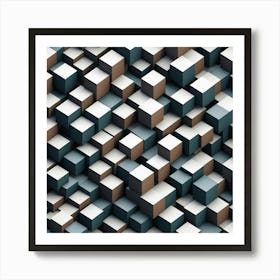 Abstract Cubes 2 Art Print