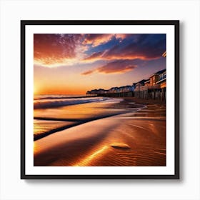 Sunset At The Beach 187 Art Print