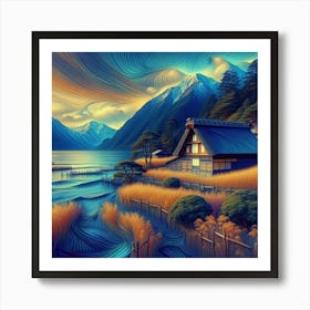 House By The Lake 4 Art Print