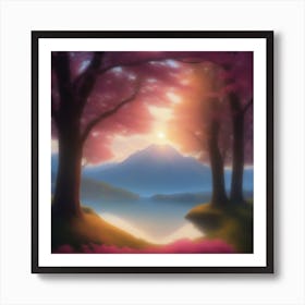 Pink Trees Art Print