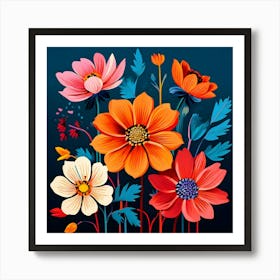 Colorful Flowers 16 Art Print