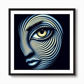 Abstract Of A Woman'S Face Art Print