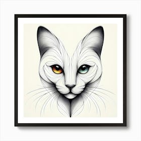 Creative Feline Cat Artwork 108 Art Print