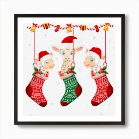 Matching Outfits For Holiday Party Sheep Christmas Socks Art Print