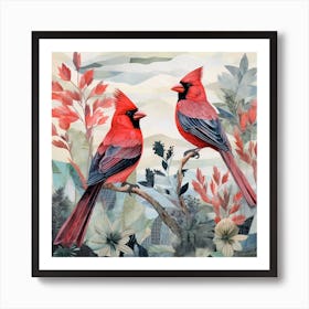 Bird In Nature Northern Cardinal 3 Art Print