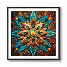 Psychedelic Flower 1 Art Print