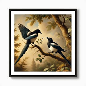 Magpies Art Print