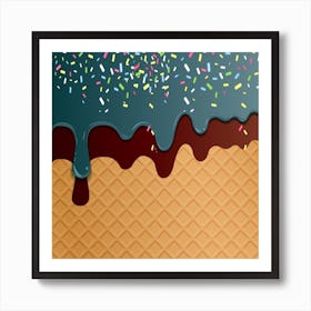 Ice Cream Background Vector 4 Art Print