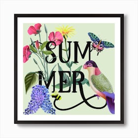 Botanical Summer Square Art Print