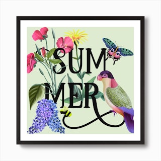 Botanical Summer Square Art Print