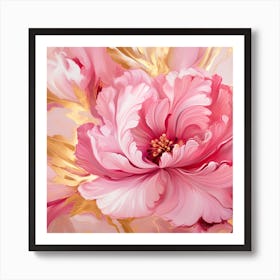 Pink Peony Flower Art Print