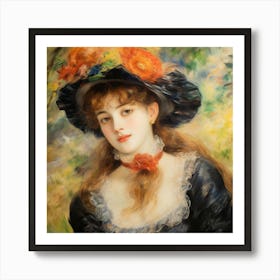 Lady In A Hat 2 Art Print