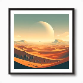 Desert Landscape Art Print