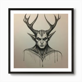 Demon Head 1 Art Print