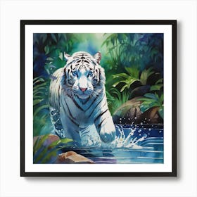 White Tiger 4 Art Print