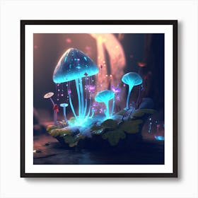 Myeera Mycena Inclinata Unreal Engine Jewel Tones Tiny People W C2627b53 Bd08 4705 A831 75040c6b6f6e 1 Art Print