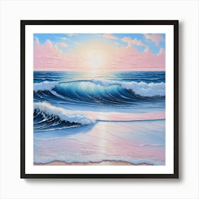 Sunset At The Beach 1 Art Print