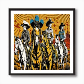 Cowboy Riders Art Print