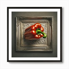 Frame Created From Bell Pepper On Edges And Nothing In Middle Haze Ultra Detailed Film Photograph (5) Art Print