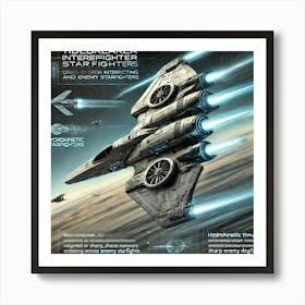 A High Tech, Sci Fi Scene Showing The Tidebreaker Art Print