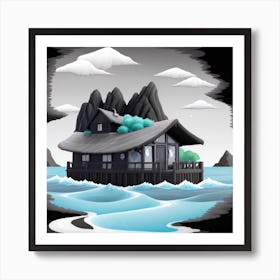 House On The Water Art Print