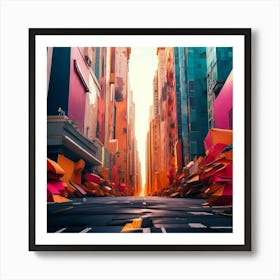 Abstract Cityscape Art Print