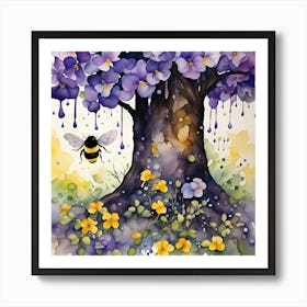 Bee Tree Art Print
