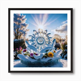 Ice Flower Art Print