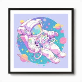 Astronaut In Space 25 Art Print