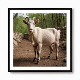 Woody Goat Art Print