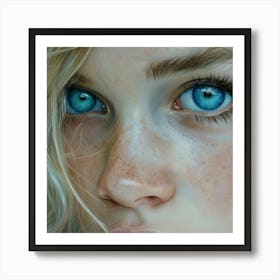 Blue Eyes Art Print