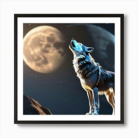 Howling Wolf Art Print