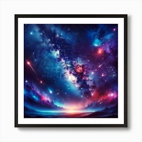 Galaxy Painting Art Print