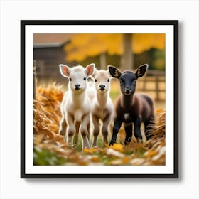 Baby Fawns Farm Ready Animal Art Print Art Print