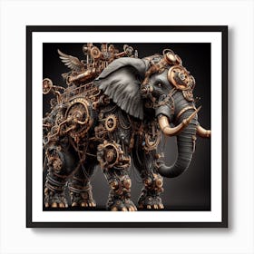 Steampunk Elephant Art Print