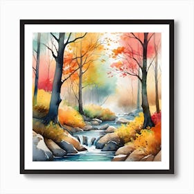 Autumn In The Woods Art Print