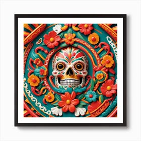 Day Of The Dead Skull 69 Art Print