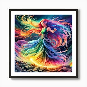 Rainbow Girl 2 Art Print