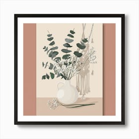 Eucalyptus In Vase Art Print