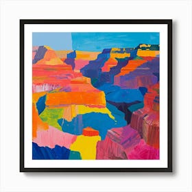 Colourful Abstract Grand Canyon National Park Usa 3 Art Print