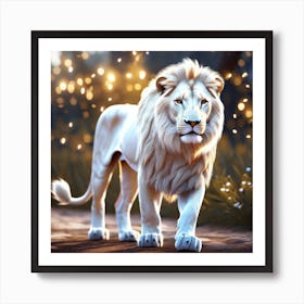 Lion In The Forest 50 Art Print