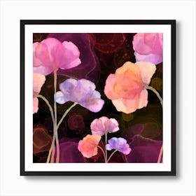 Watercolor Flowers #wallart Art Print