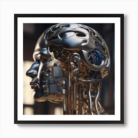 Cyborg Head 13 Art Print