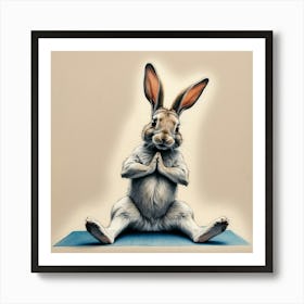 Yoga Bunny Art Print