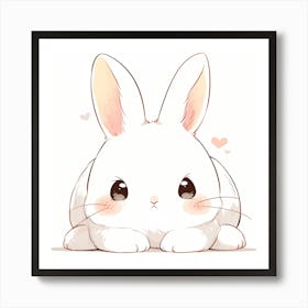 Kawaii Bunny Art Print