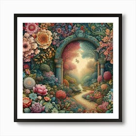 into the garden art print Art Print